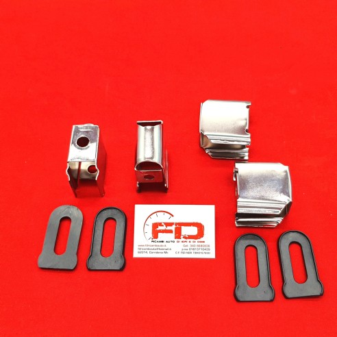 DISTANZIALI KIT MONTAGGIO  SUPPORTO PARAURTI FIAT 500 CROMATI