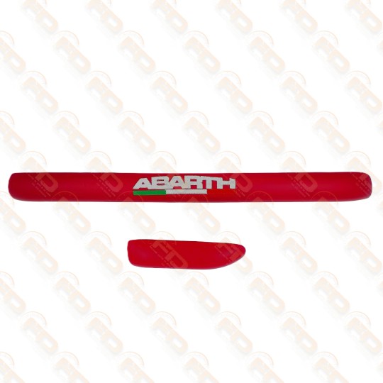 PARA GINOCCHIA ABARTH IN PELLE RICAMATO COLORE ROSSO