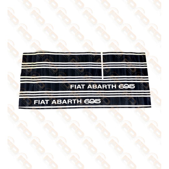 KIT ADESIVI LATERALI ABARTH 695 NERI FIAT 500