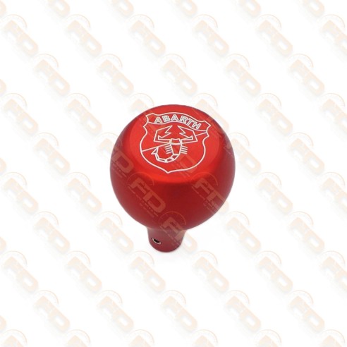 POMELLO LEVA MARCE IN METALLO COLORE ROSSO CON LOGO ABARTH FIAT