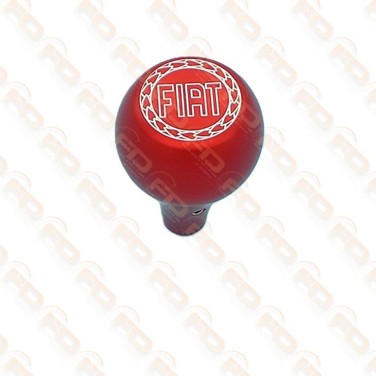 POMELLO LEVA MARCE IN METALLO COLORE ROSSO CON LOGO FIAT 500