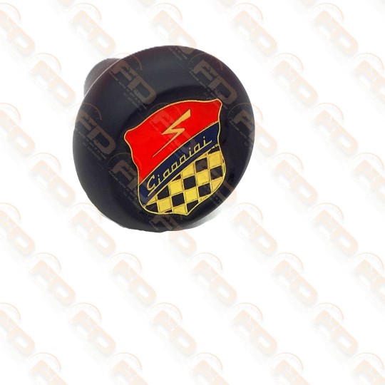 POMELLO LEVA CAMBIO IN ALLUMINIO NERO CON LOGO GIANNINI FIAT 500