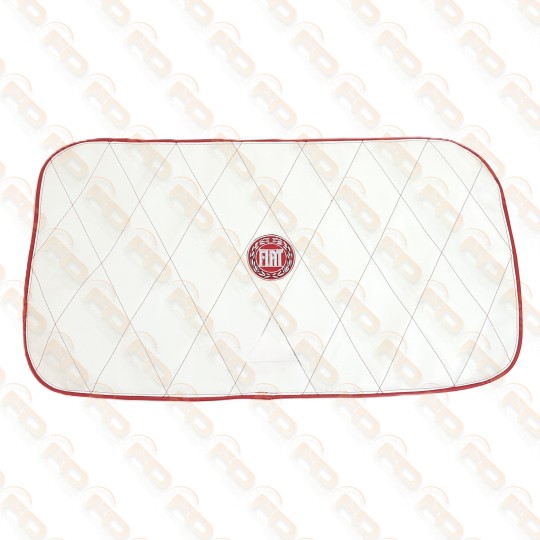 SOTTOTETTO COLORE BIANCO RIFINITURE ROSSE RICAMO FIAT