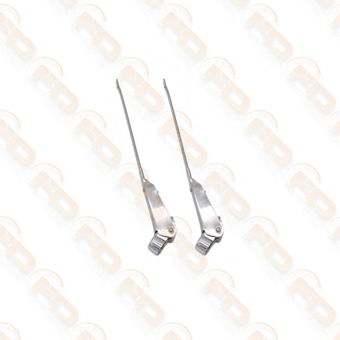 COPPIA BRACCI TERGI CRISTALLO N ACCIAIO INOX FIAT 500 F L R GIAR